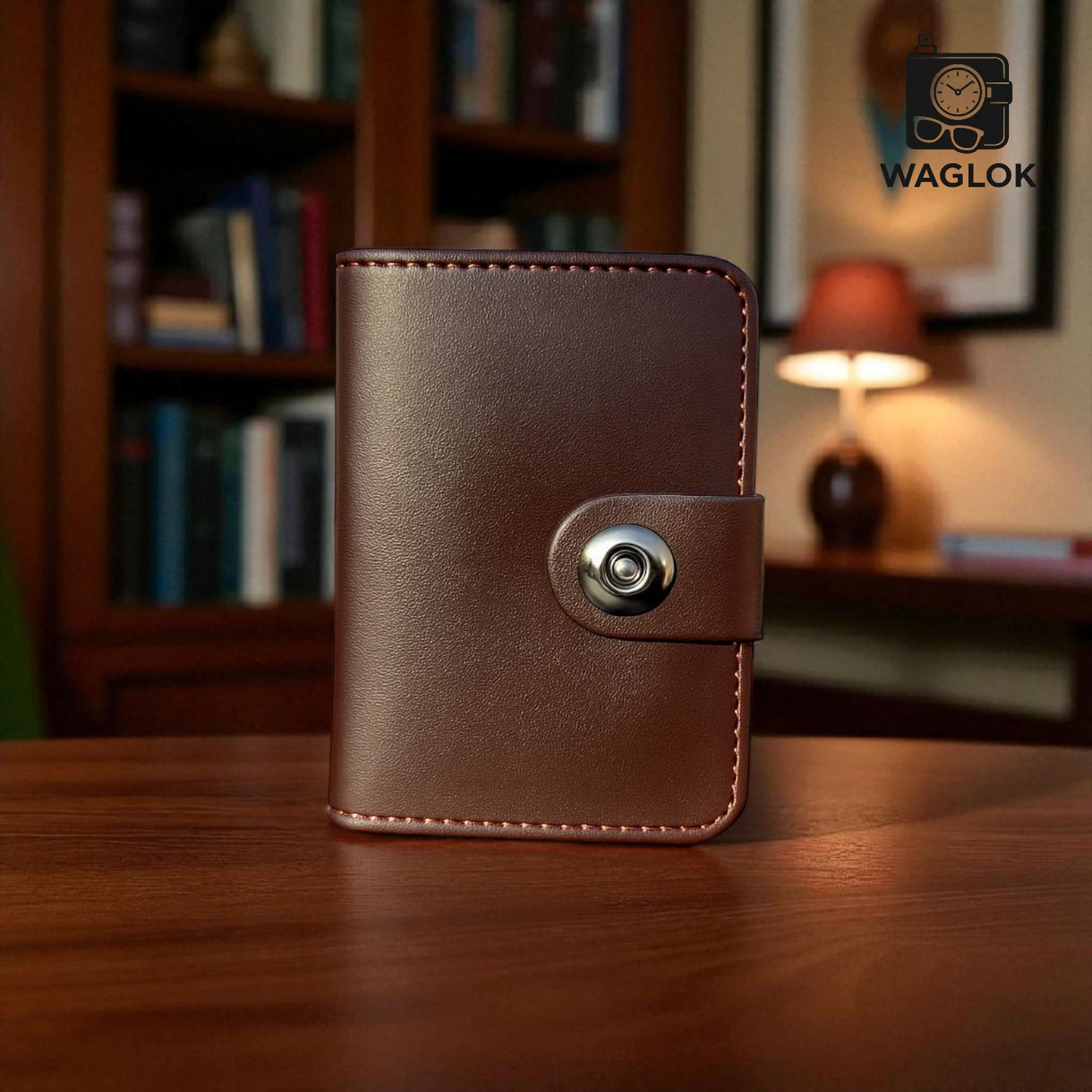 Magnetic Button Slim Wallet