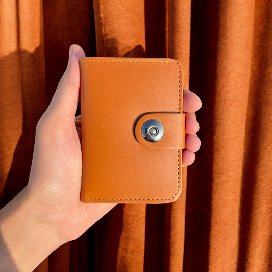 Magnetic Button Slim Wallet